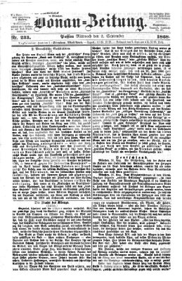 Donau-Zeitung Mittwoch 2. September 1868