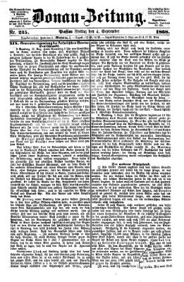 Donau-Zeitung Freitag 4. September 1868