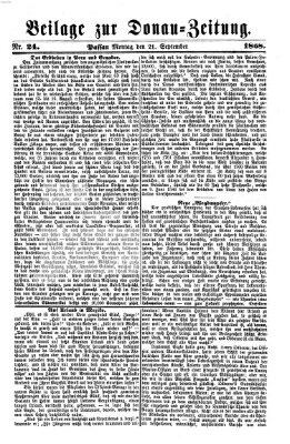 Donau-Zeitung Montag 21. September 1868