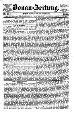 Donau-Zeitung Mittwoch 23. September 1868