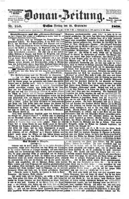 Donau-Zeitung Freitag 25. September 1868