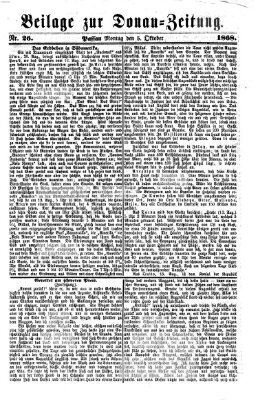 Donau-Zeitung Montag 5. Oktober 1868