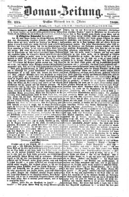 Donau-Zeitung Mittwoch 21. Oktober 1868