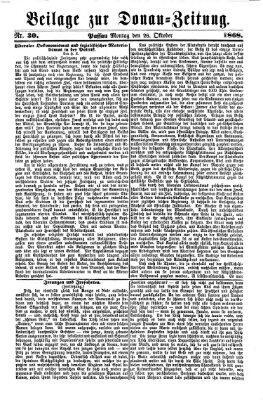 Donau-Zeitung Montag 26. Oktober 1868