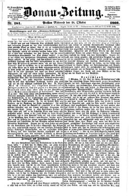 Donau-Zeitung Mittwoch 28. Oktober 1868