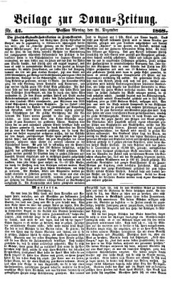 Donau-Zeitung Montag 21. Dezember 1868