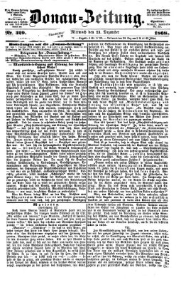 Donau-Zeitung Mittwoch 23. Dezember 1868