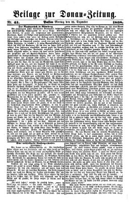 Donau-Zeitung Montag 28. Dezember 1868