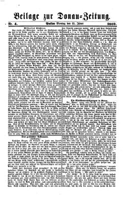 Donau-Zeitung Montag 25. Januar 1869