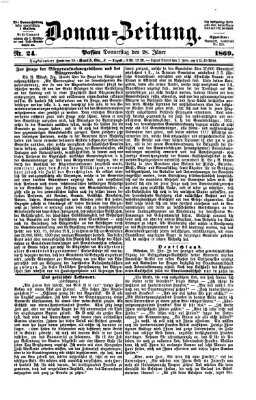Donau-Zeitung Donnerstag 28. Januar 1869
