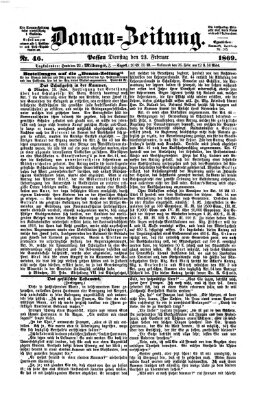 Donau-Zeitung Dienstag 23. Februar 1869