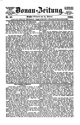 Donau-Zeitung Mittwoch 24. Februar 1869