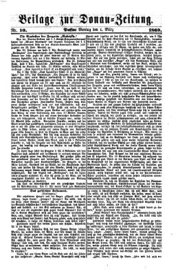 Donau-Zeitung Montag 1. März 1869