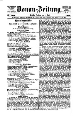 Donau-Zeitung Freitag 7. Mai 1869