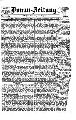 Donau-Zeitung Donnerstag 3. Juni 1869