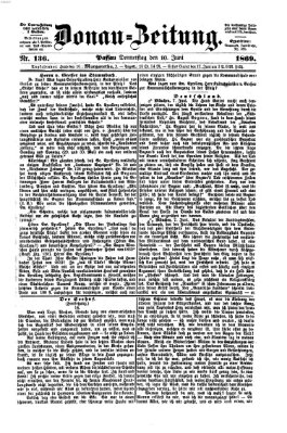 Donau-Zeitung Donnerstag 10. Juni 1869