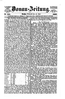 Donau-Zeitung Mittwoch 16. Juni 1869