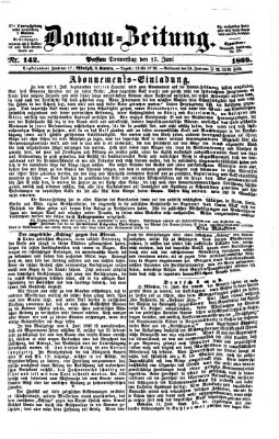 Donau-Zeitung Donnerstag 17. Juni 1869