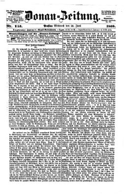 Donau-Zeitung Mittwoch 30. Juni 1869