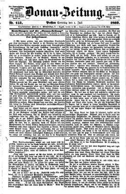 Donau-Zeitung Sonntag 4. Juli 1869