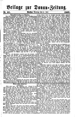 Donau-Zeitung Montag 5. Juli 1869