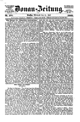 Donau-Zeitung Mittwoch 21. Juli 1869