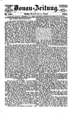 Donau-Zeitung Mittwoch 11. August 1869