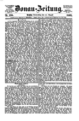 Donau-Zeitung Donnerstag 19. August 1869