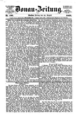 Donau-Zeitung Freitag 20. August 1869