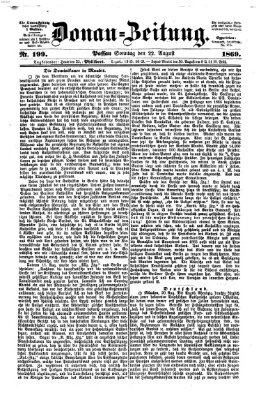 Donau-Zeitung Sonntag 22. August 1869