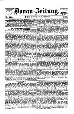 Donau-Zeitung Sonntag 19. September 1869