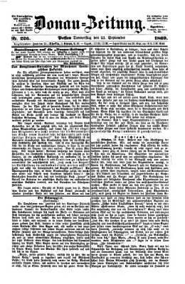 Donau-Zeitung Donnerstag 23. September 1869