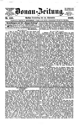 Donau-Zeitung Donnerstag 30. September 1869