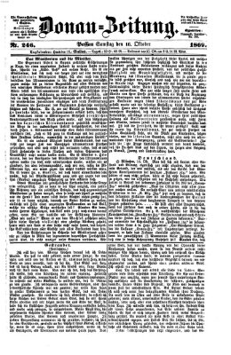 Donau-Zeitung Samstag 16. Oktober 1869