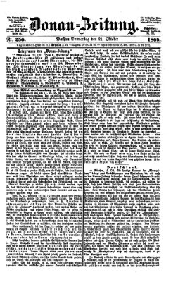 Donau-Zeitung Donnerstag 21. Oktober 1869