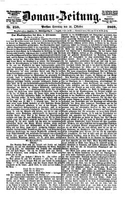 Donau-Zeitung Sonntag 31. Oktober 1869