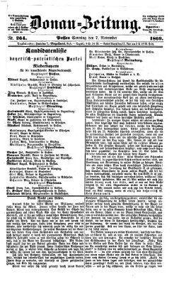 Donau-Zeitung Sonntag 7. November 1869