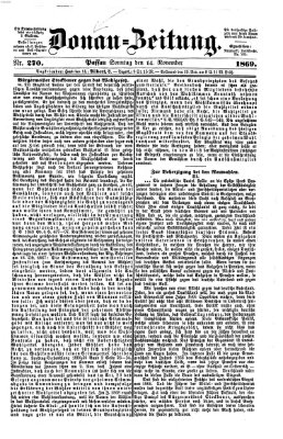 Donau-Zeitung Sonntag 14. November 1869