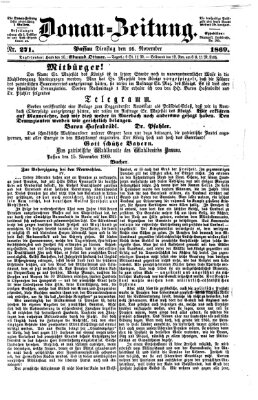 Donau-Zeitung Dienstag 16. November 1869