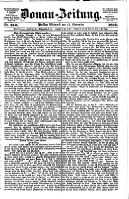 Donau-Zeitung Mittwoch 17. November 1869