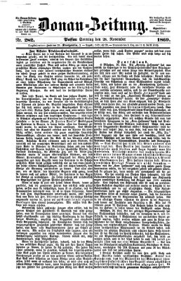 Donau-Zeitung Sunday 28. November 1869