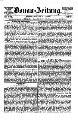 Donau-Zeitung Freitag 10. Dezember 1869