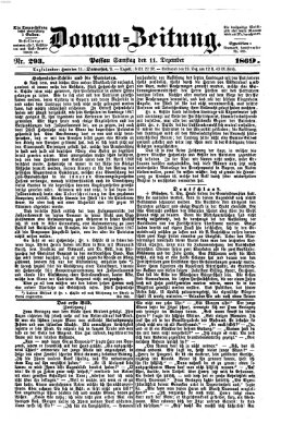 Donau-Zeitung Samstag 11. Dezember 1869