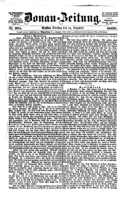 Donau-Zeitung Dienstag 14. Dezember 1869