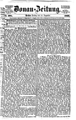 Donau-Zeitung Freitag 17. Dezember 1869