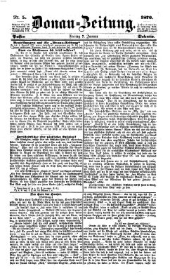 Donau-Zeitung Freitag 7. Januar 1870