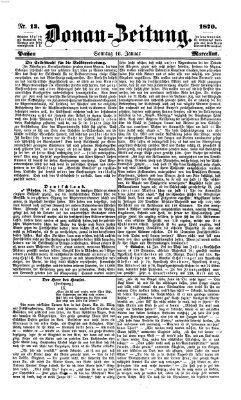 Donau-Zeitung Sonntag 16. Januar 1870