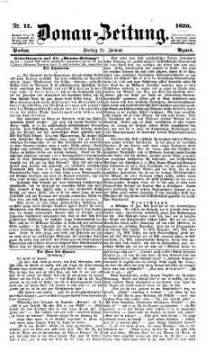 Donau-Zeitung Freitag 21. Januar 1870