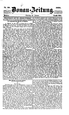 Donau-Zeitung Dienstag 25. Januar 1870