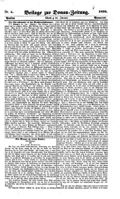 Donau-Zeitung Montag 31. Januar 1870